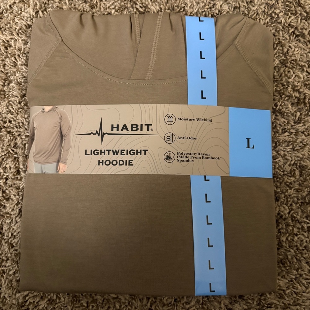 Habit Men's Lightweight Hoodie - Tan